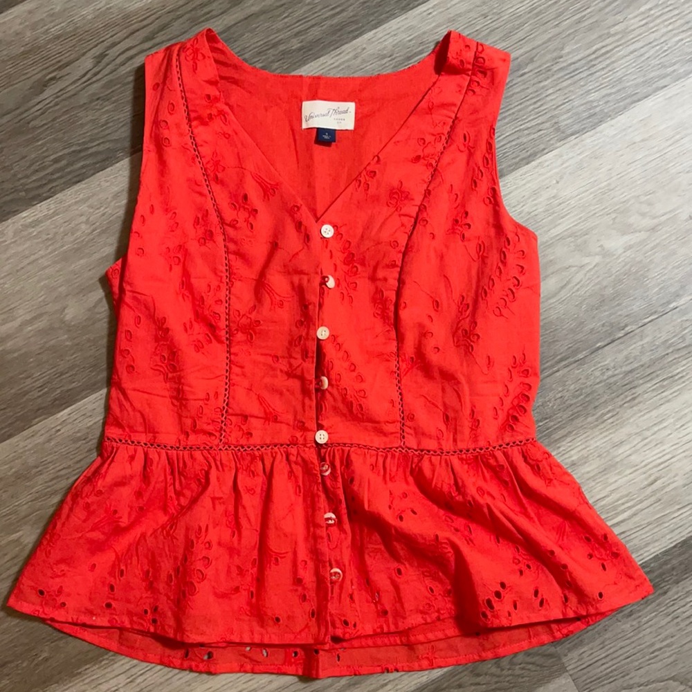 Peplum lacy top